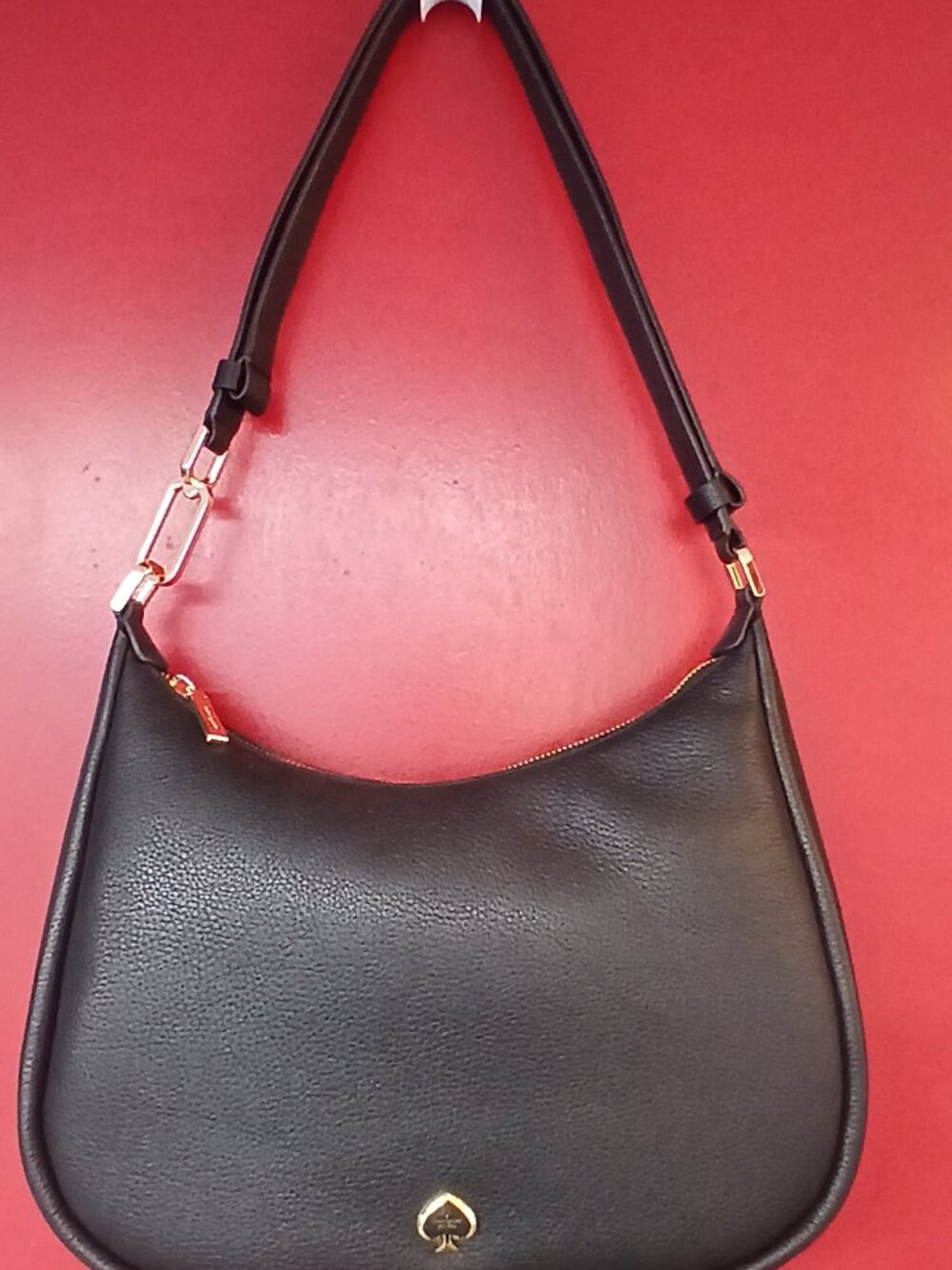 New Kate Spade Black Leather Shoulder Bag - Picture 2 of 6